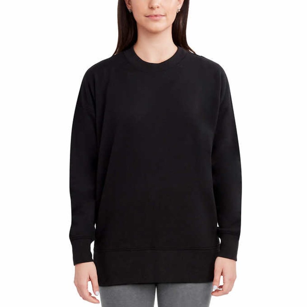 Ladies' Cozy Crewneck black Kirkland Signature
